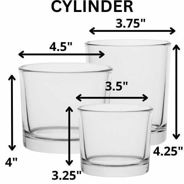 120 -80 Clear Cylinder Glass Vase