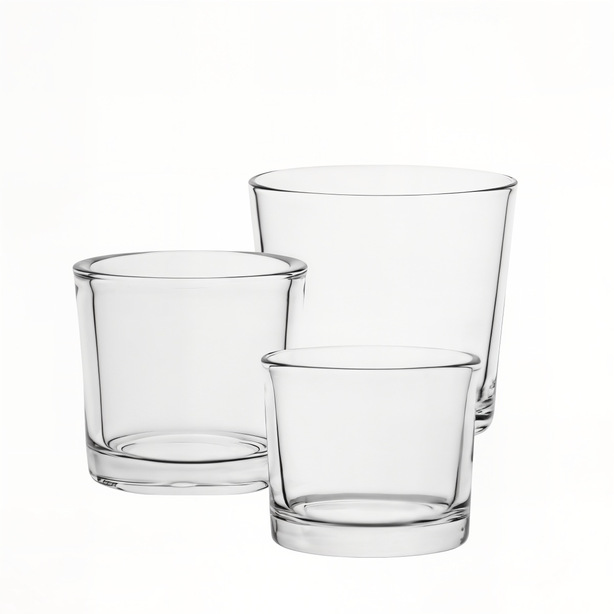 Thick Glass Cylinder Vase - Clear